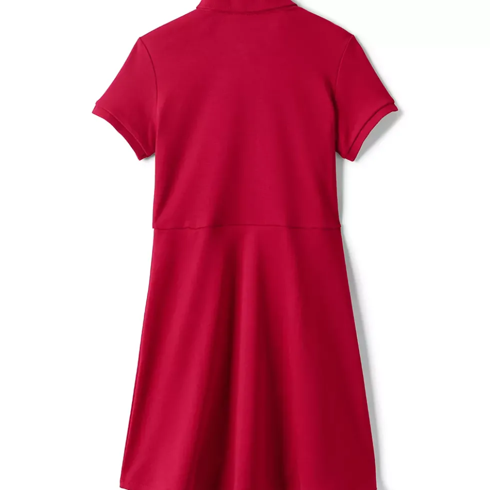 Girls Short Sleeve Interlock Polo Dress