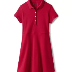 Girls Short Sleeve Interlock Polo Dress