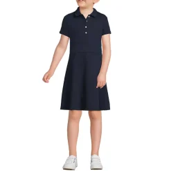 Girls Short Sleeve Interlock Polo Dress
