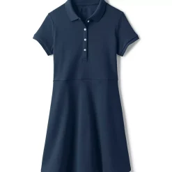 Girls Short Sleeve Interlock Polo Dress