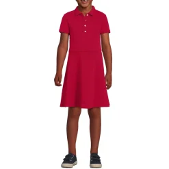 Girls Short Sleeve Interlock Polo Dress