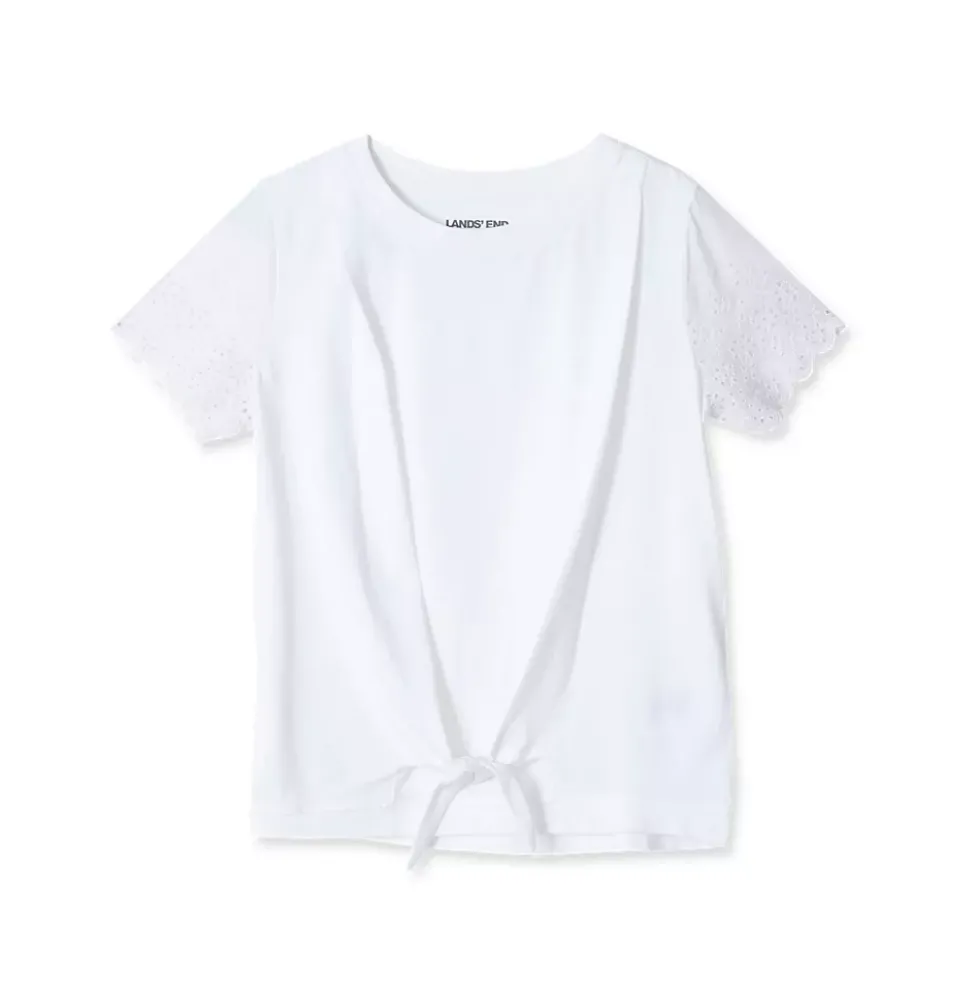 Girls Short Sleeve Knotted Tee