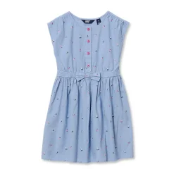 Girls Short Sleeve Lightweight Denim Dress