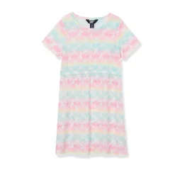 Girls Short Sleeve Mesh Cover Up