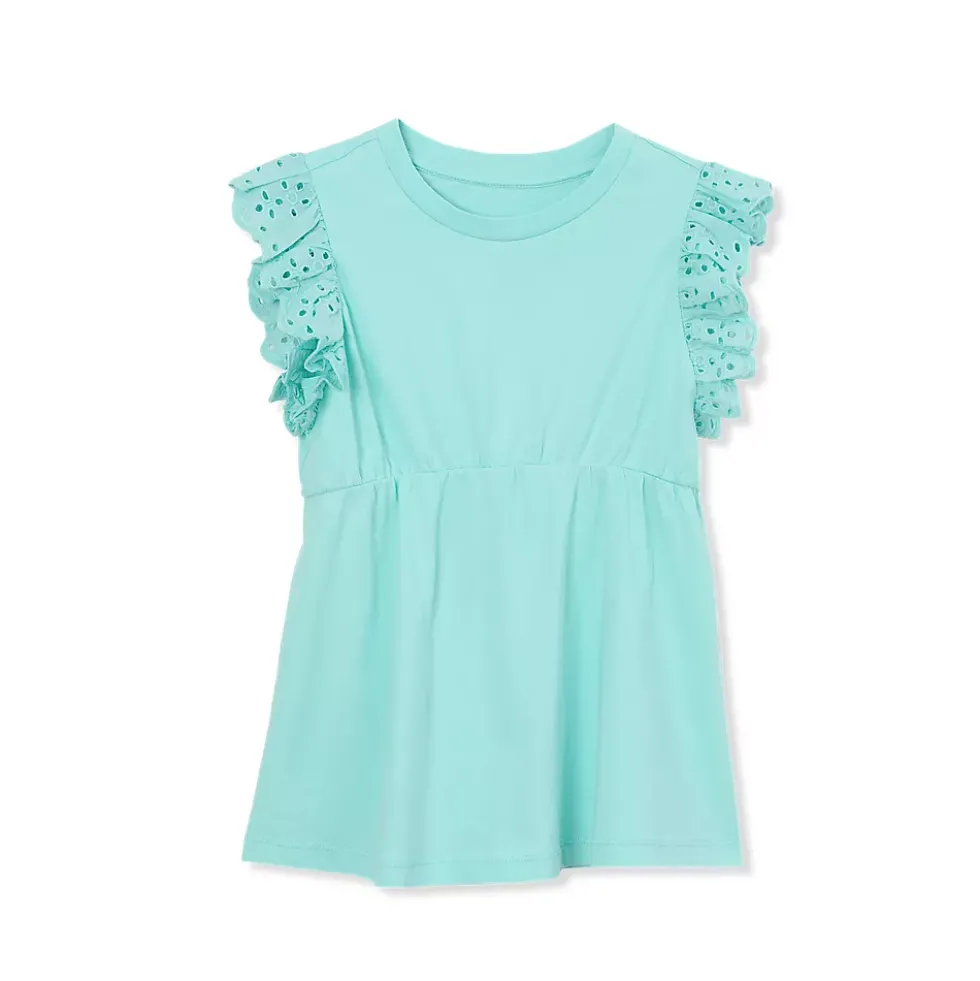 Girls Short Sleeve Peplum Top