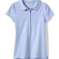 Girls Short Sleeve Peter Pan Collar Polo Shirt