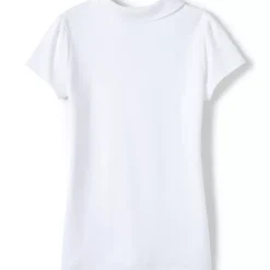 Girls Short Sleeve Peter Pan Collar Polo Shirt