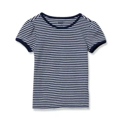Girls Short Sleeve Pointelle Knit Tee
