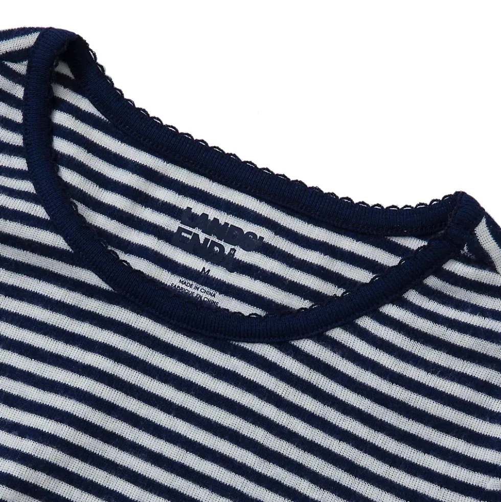 Girls Short Sleeve Pointelle Knit Tee