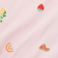 Girls Short Sleeve Ribbed Knit Tee