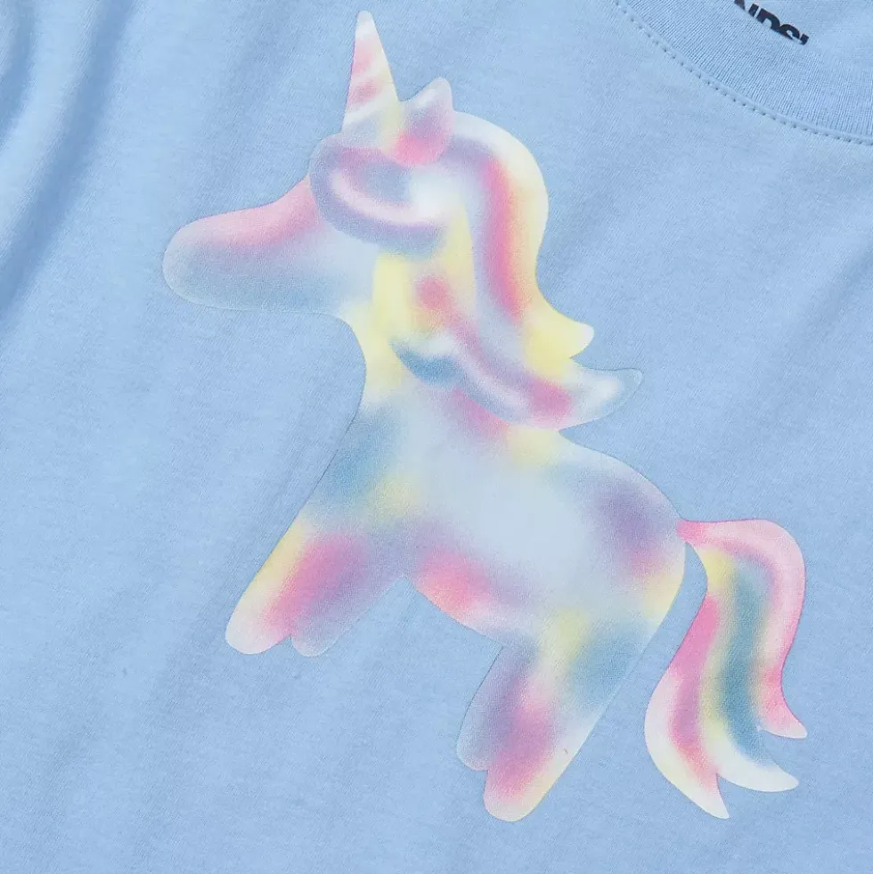 Girls Short Sleeve Side Tie Graphic Tee