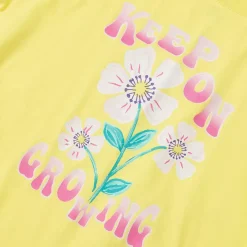 Girls Short Sleeve Side Tie Graphic Tee