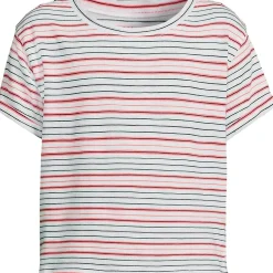 Girls Short Sleeve Slub Crewneck Top