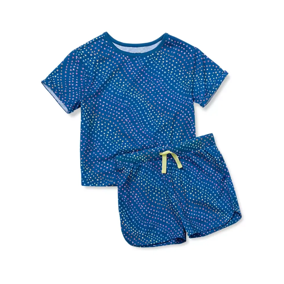 Girls Short Sleeve Tee and Shorts Pajama Set