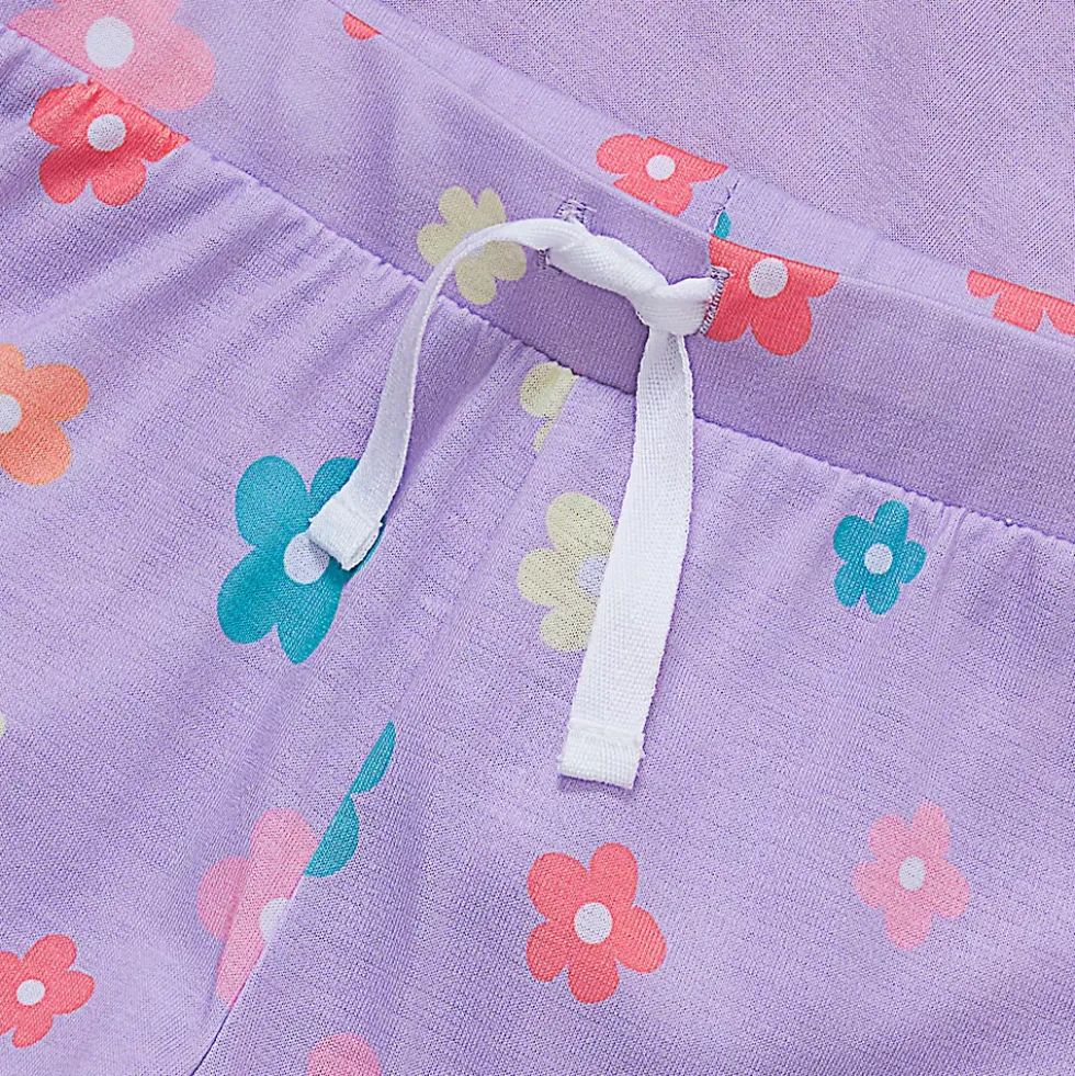 Girls Short Sleeve Tee and Shorts Pajama Set