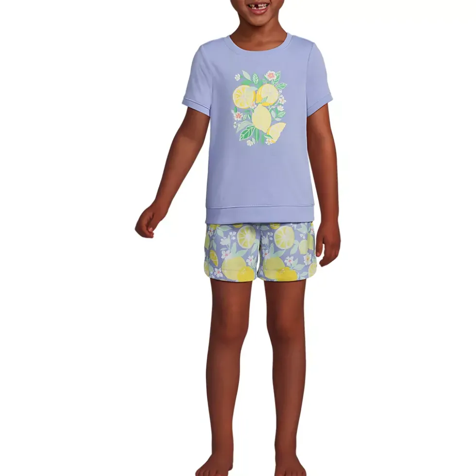 Girls Short Sleeve Tee and Shorts Pajama Set