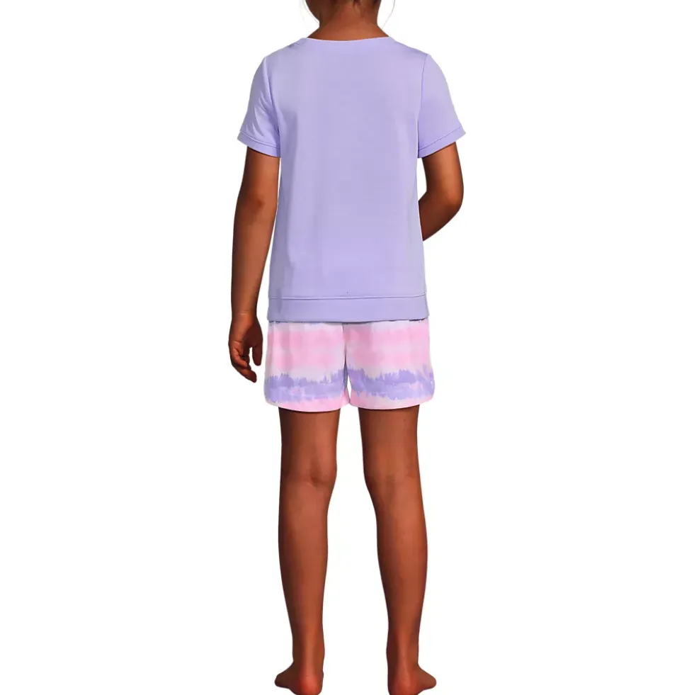 Girls Short Sleeve Tee and Shorts Pajama Set
