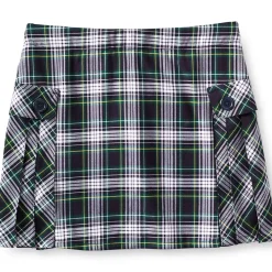 Girls Side Pleat Plaid Skort Above the Knee
