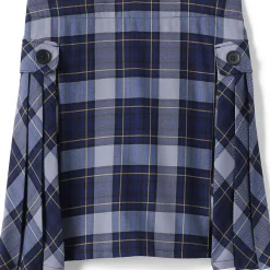 Girls Side Pleat Plaid Skort Above the Knee