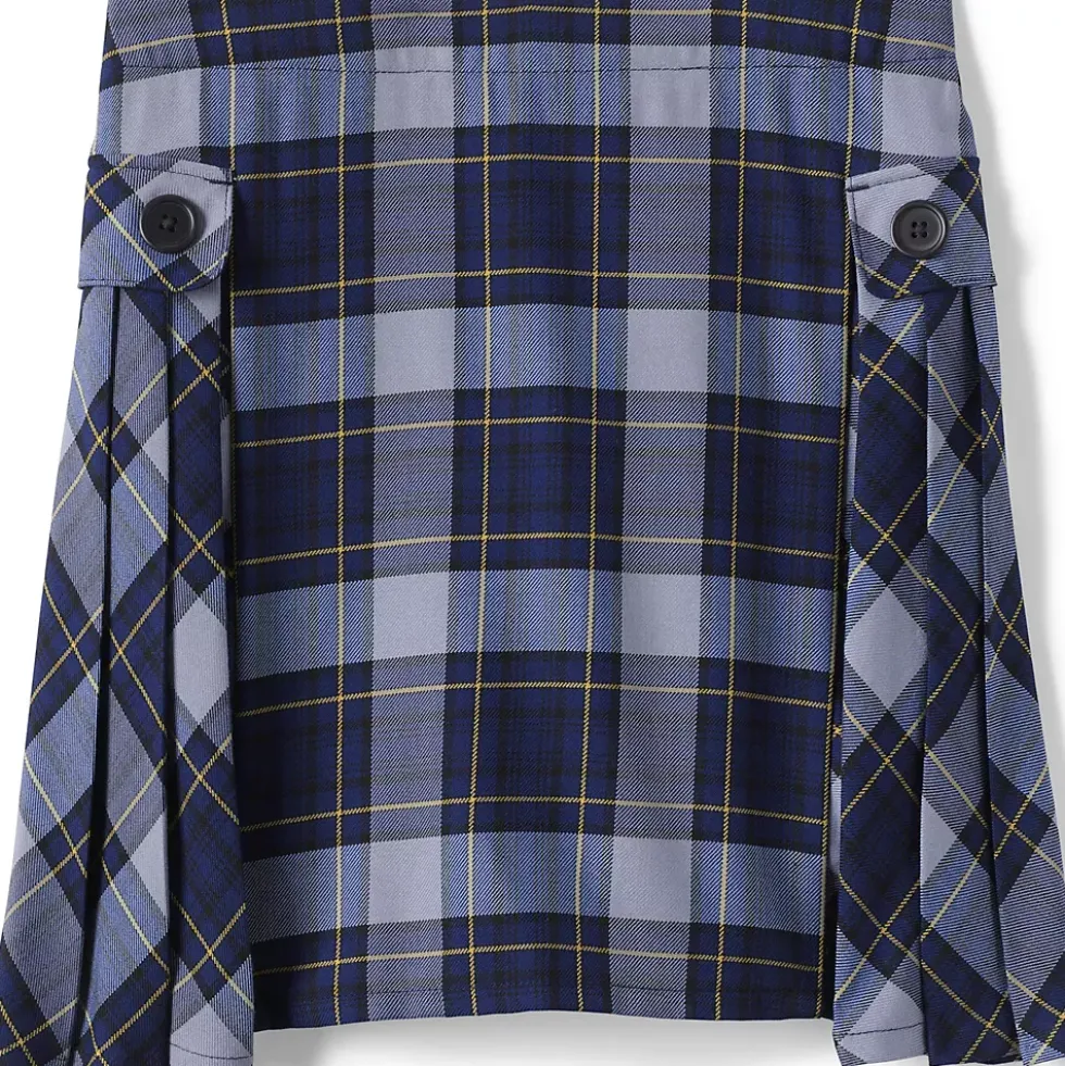 Girls Side Pleat Plaid Skort Above the Knee