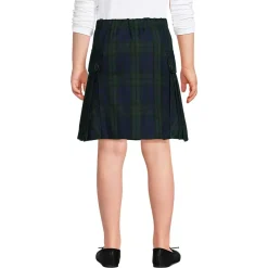 Girls Side Pleat Plaid Skort Above the Knee