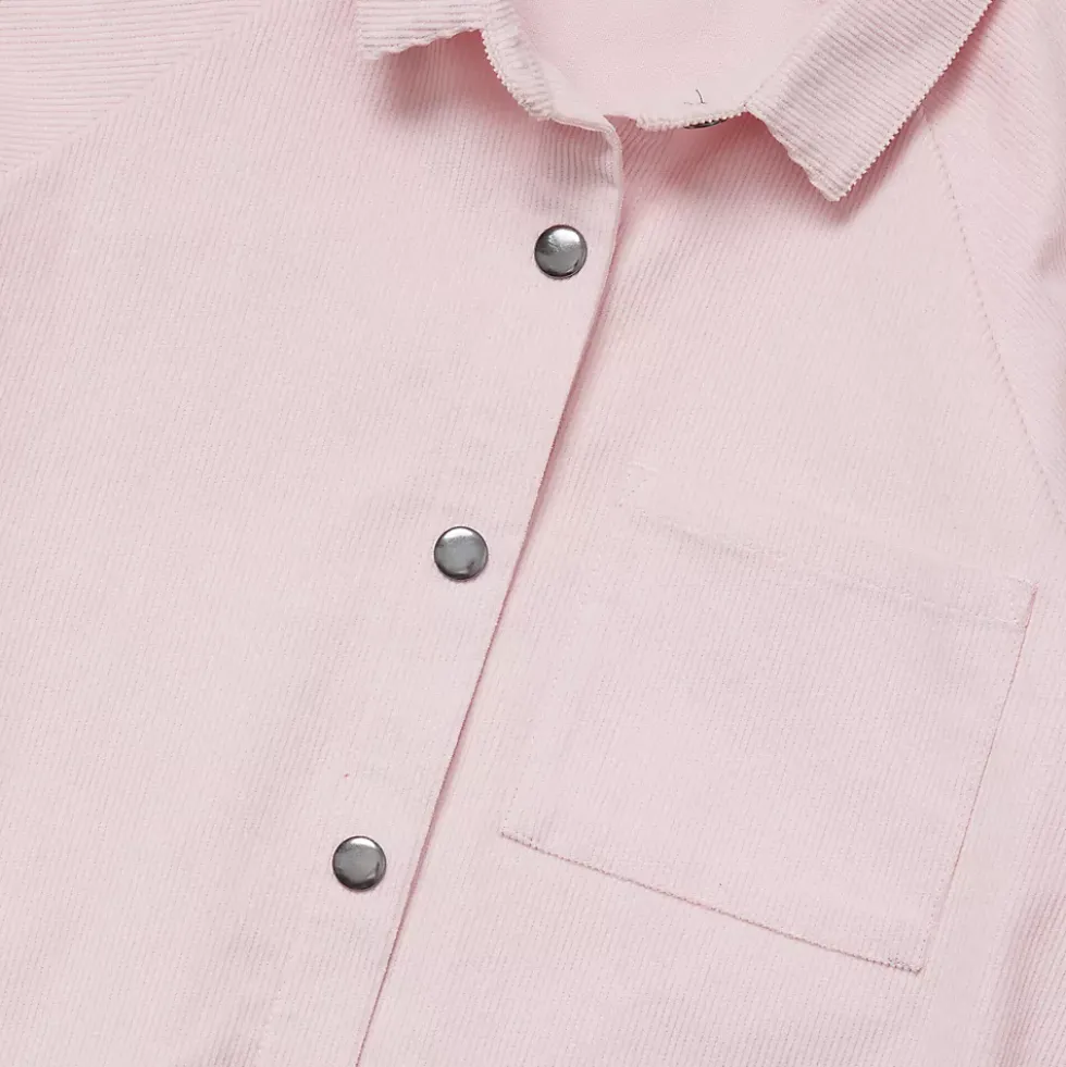 Girls 3/4 Sleeve Corduroy Shirt Dress