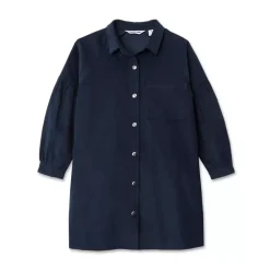 Girls 3/4 Sleeve Corduroy Shirt Dress