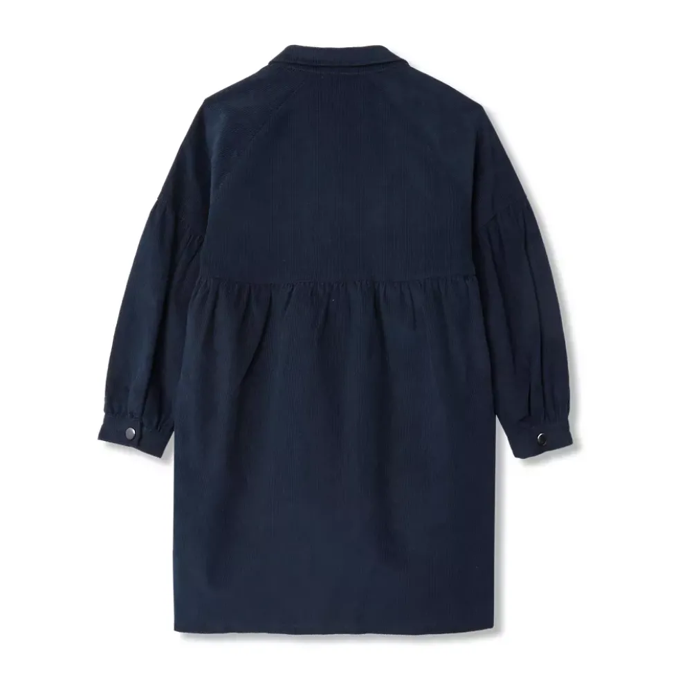 Girls 3/4 Sleeve Corduroy Shirt Dress