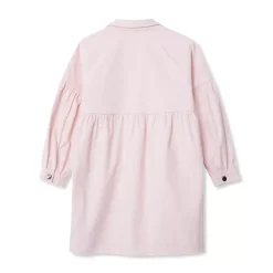Girls 3/4 Sleeve Corduroy Shirt Dress