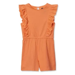 Girls Sleeveless Ruffle Knit Romper