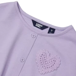 Girls Slouchy Button Front Terry Knit Top