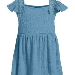 Girls Smocked Flutter Sleeve Gauze Tank Top