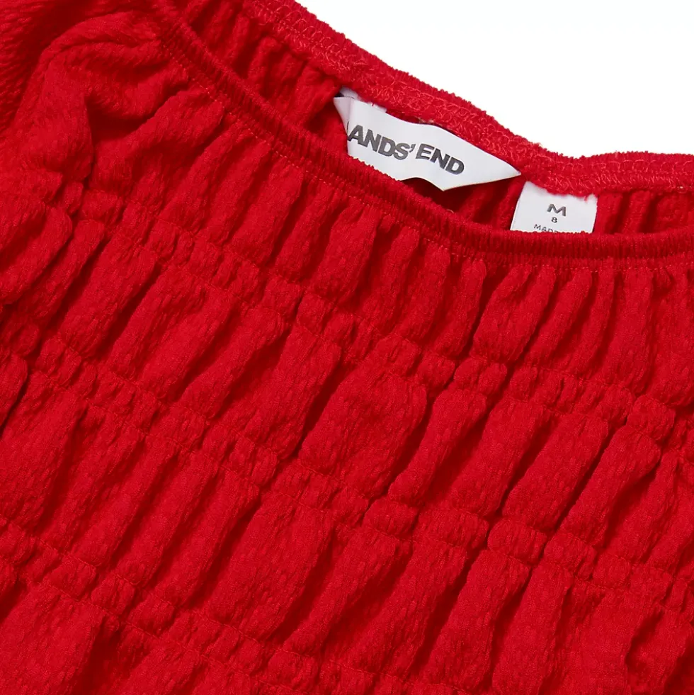 Girls Smocked Long Sleeve Knit Shirt