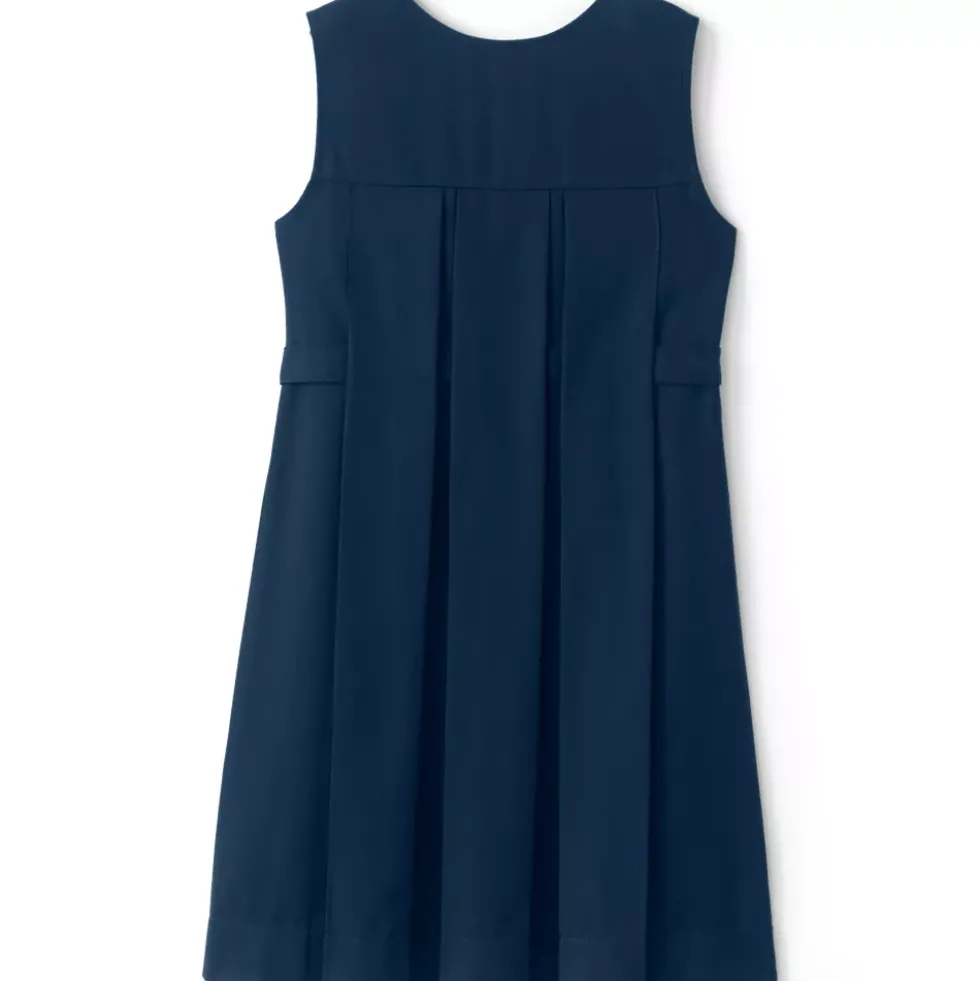 Girls Solid Pleated Jumper
