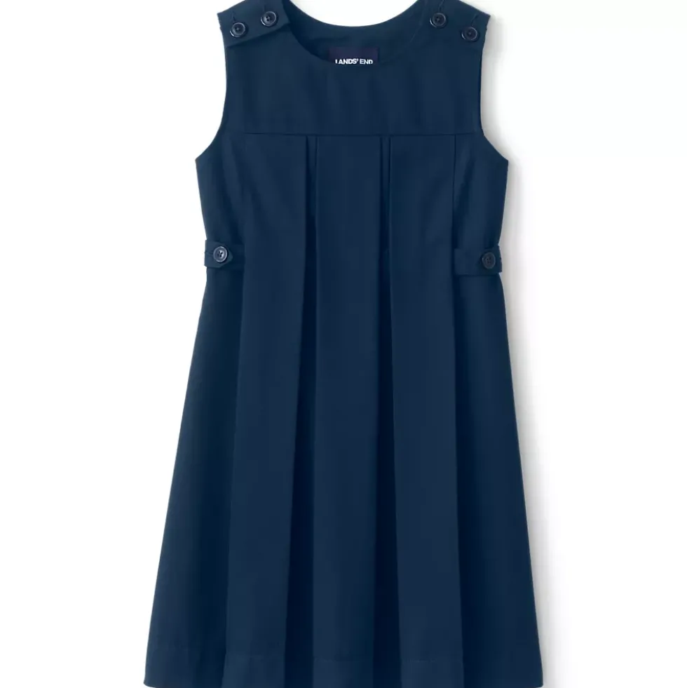 Girls Solid Pleated Jumper