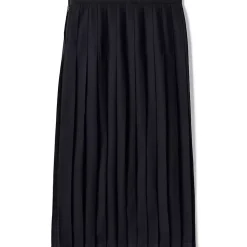 Girls Solid Pleated Skirt Ankle Length