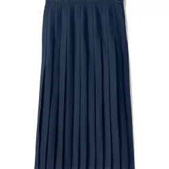 Girls Solid Pleated Skirt Ankle Length