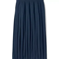 Girls Solid Pleated Skirt Ankle Length