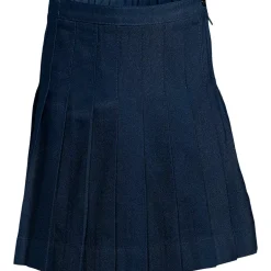Girls Solid Pleated Skirt Below The Knee