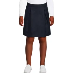 Girls Solid Pleated Skort Top of Knee