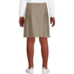 Girls Solid Pleated Skort Top of Knee