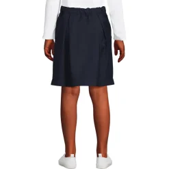 Girls Solid Pleated Skort Top of Knee