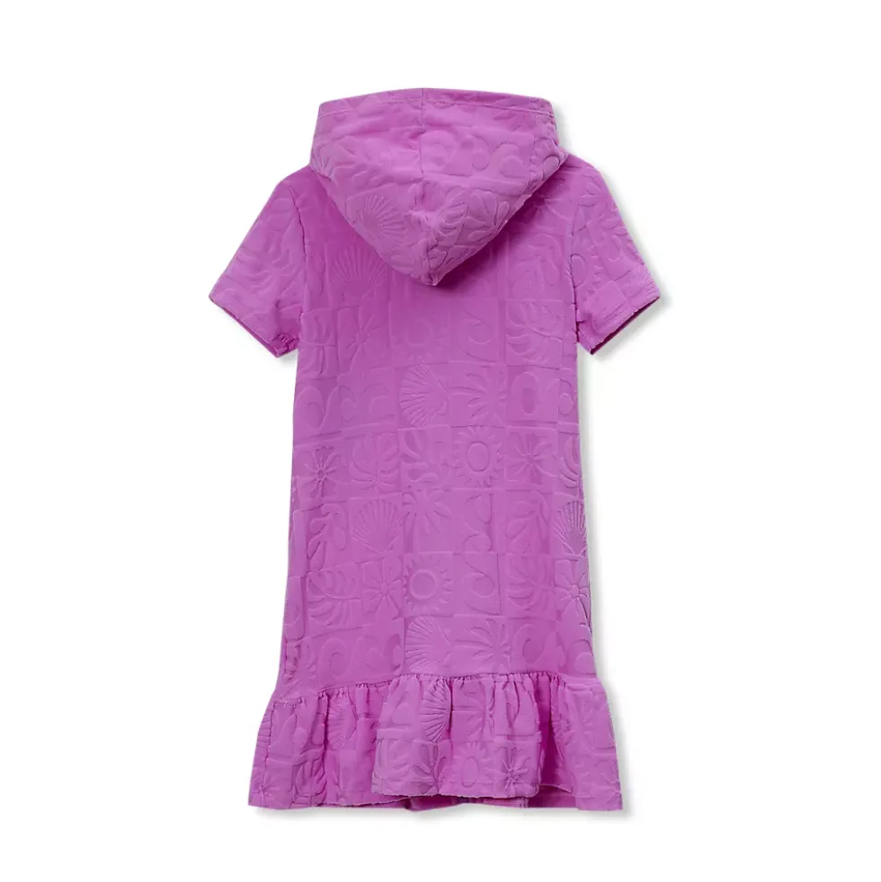Girls Terry Zip Front Cover Up Dress