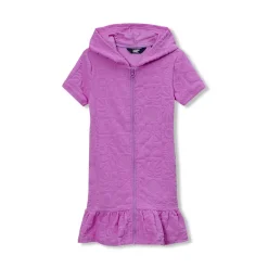 Girls Terry Zip Front Cover Up Dress