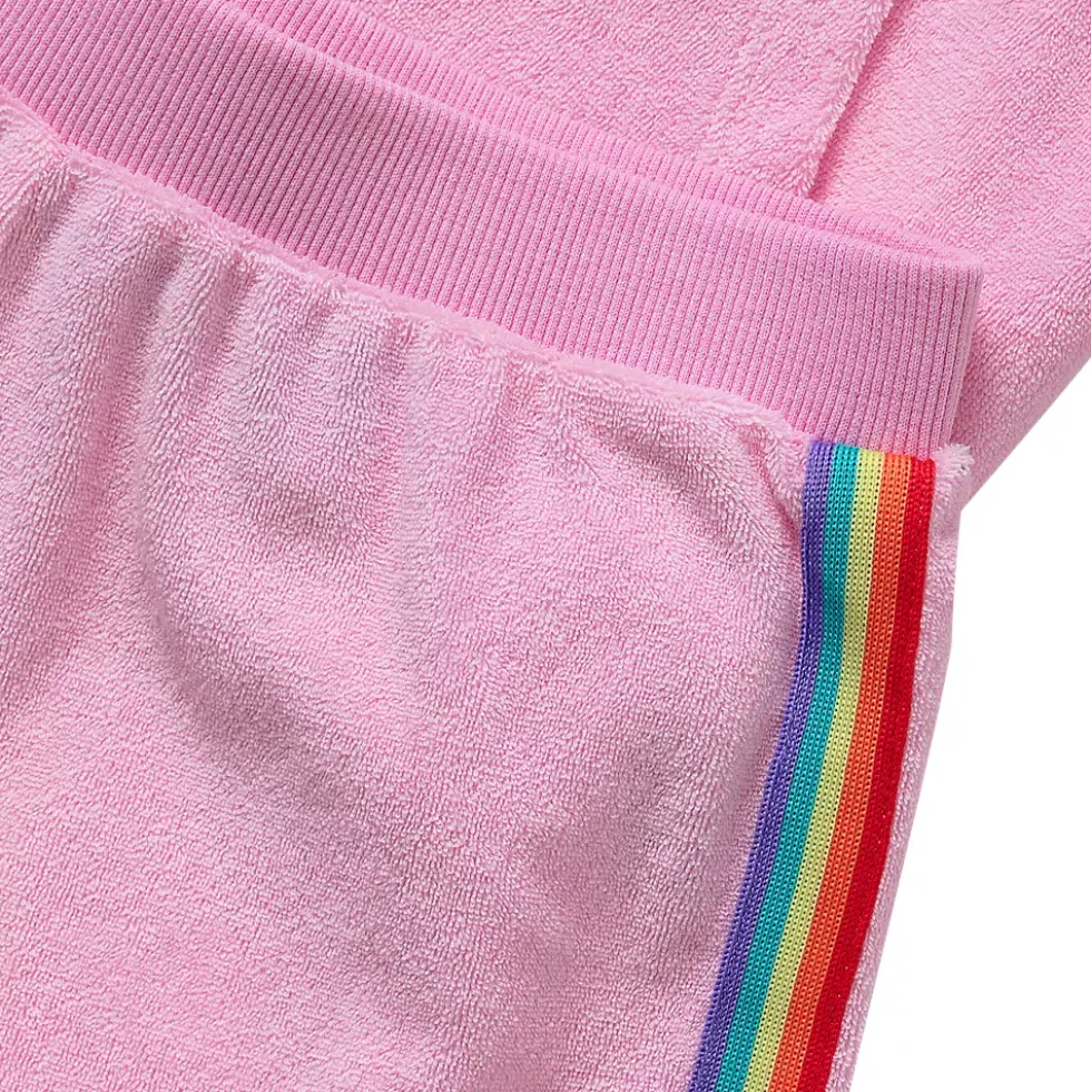 Girls Terry Zip Front Top and Shorts Cover Up Set