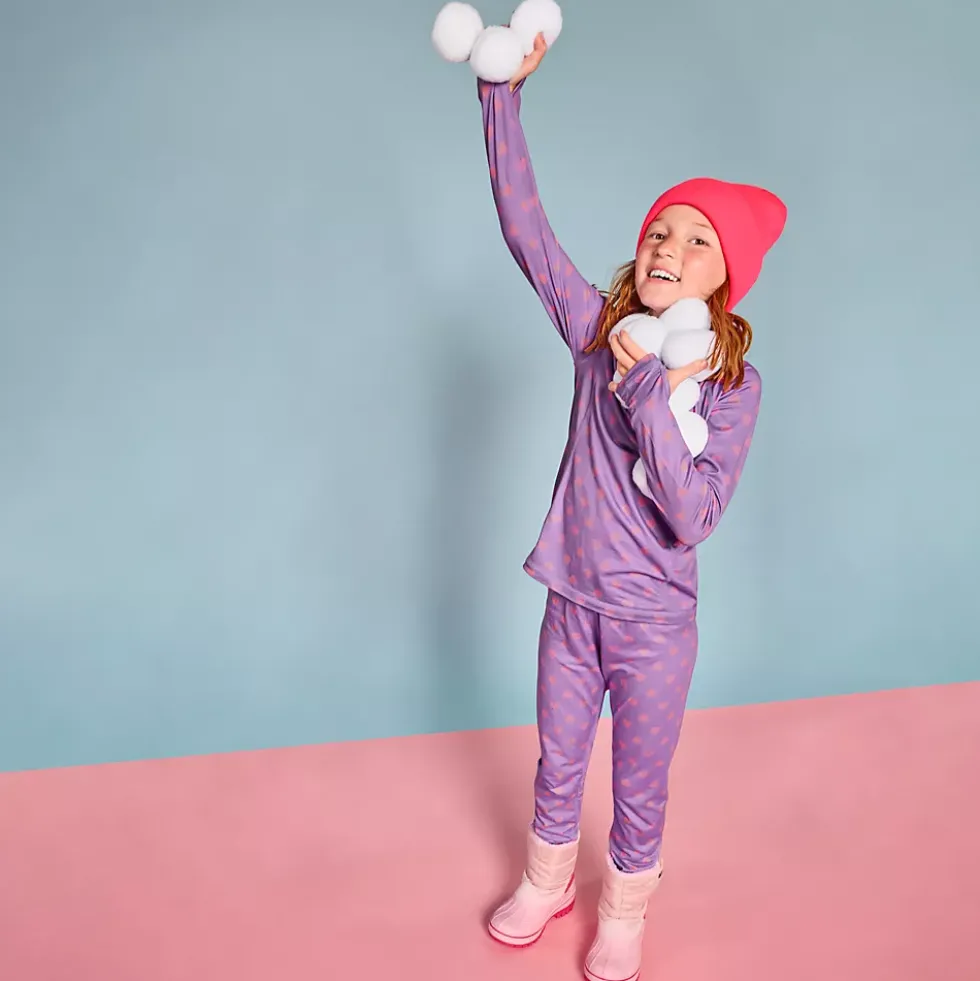 Girls Thermal Base Layer Long Underwear Thermaskin Crew Neck Shirt