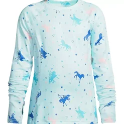 Girls Thermal Base Layer Long Underwear Thermaskin Crew Neck Shirt