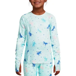 Girls Thermal Base Layer Long Underwear Thermaskin Crew Neck Shirt