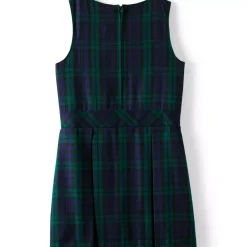 Girls Top of Knee Plaid Jumper