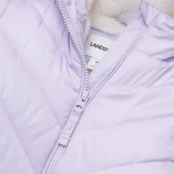 Girls Water Resistant Velour Parka